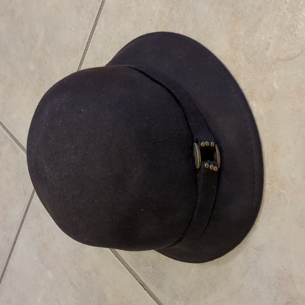 August Vintage Brown Wool Bucket Hat
